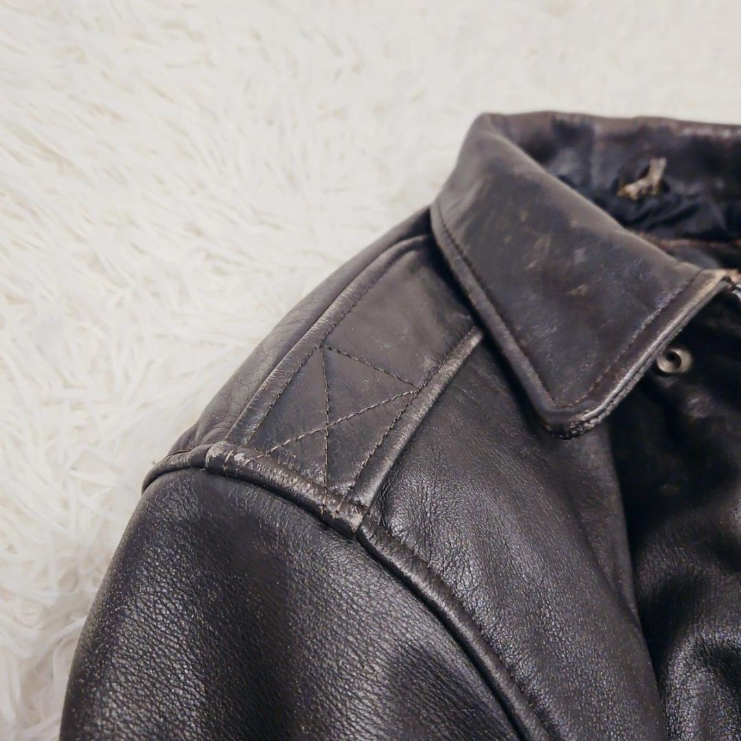 ハーレーダビッドソン レザージャケット 90s シングル 本革 モーターサイクル