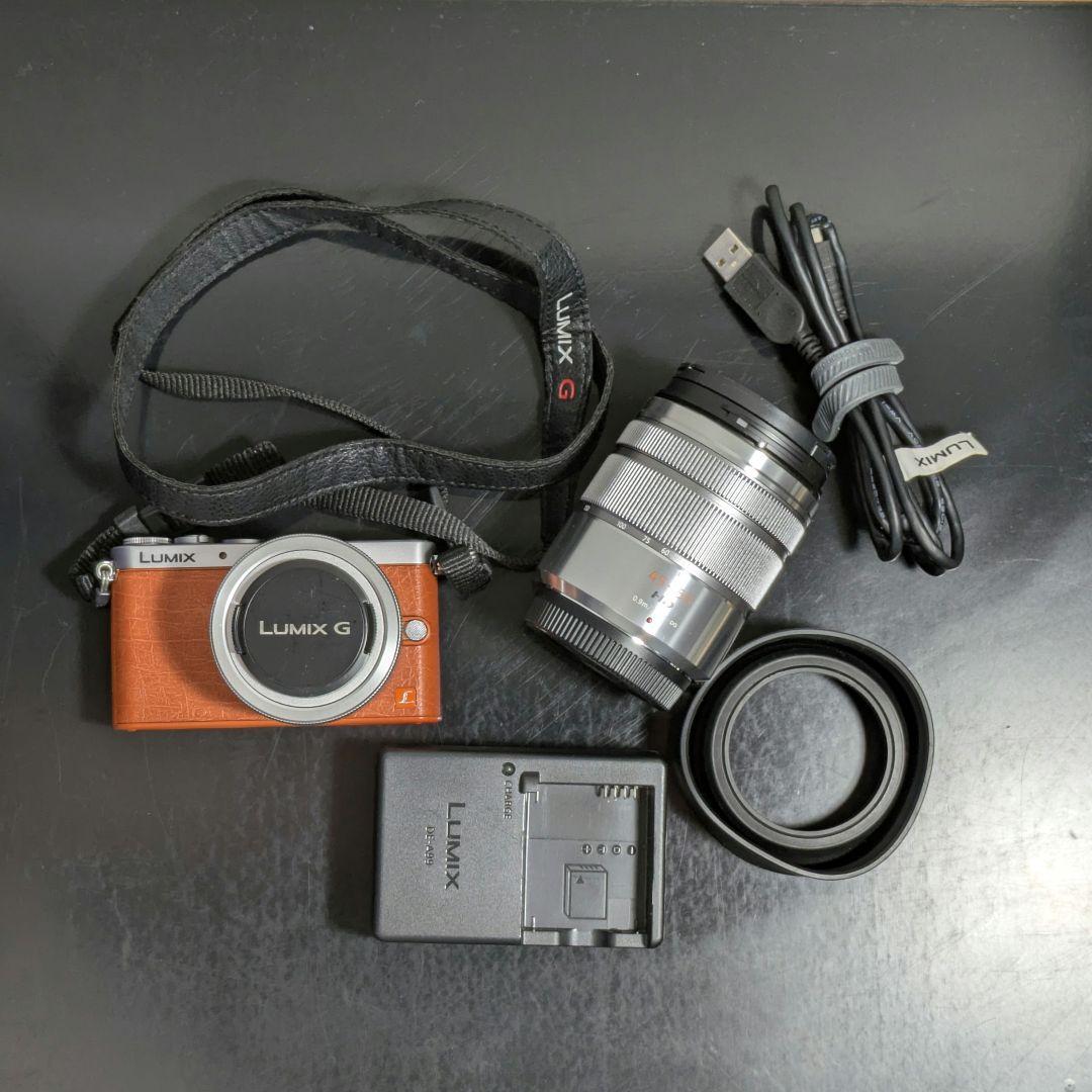 【中古】Panasonic LUMIX DMC-GM1 オレンジ ＋ 望遠レンズ