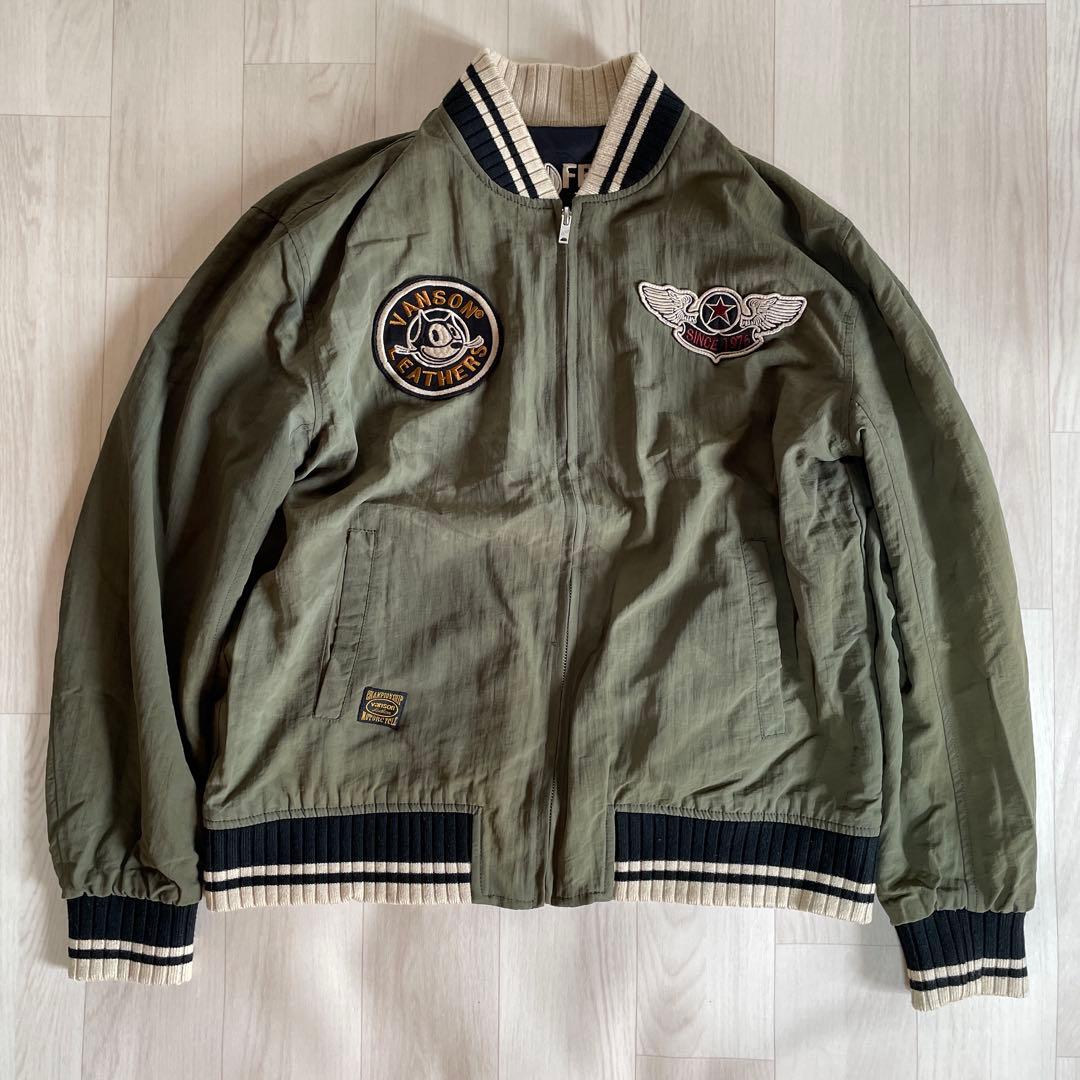 VANSON × FELIX リバーシブル 刺繍スカジャン XXL