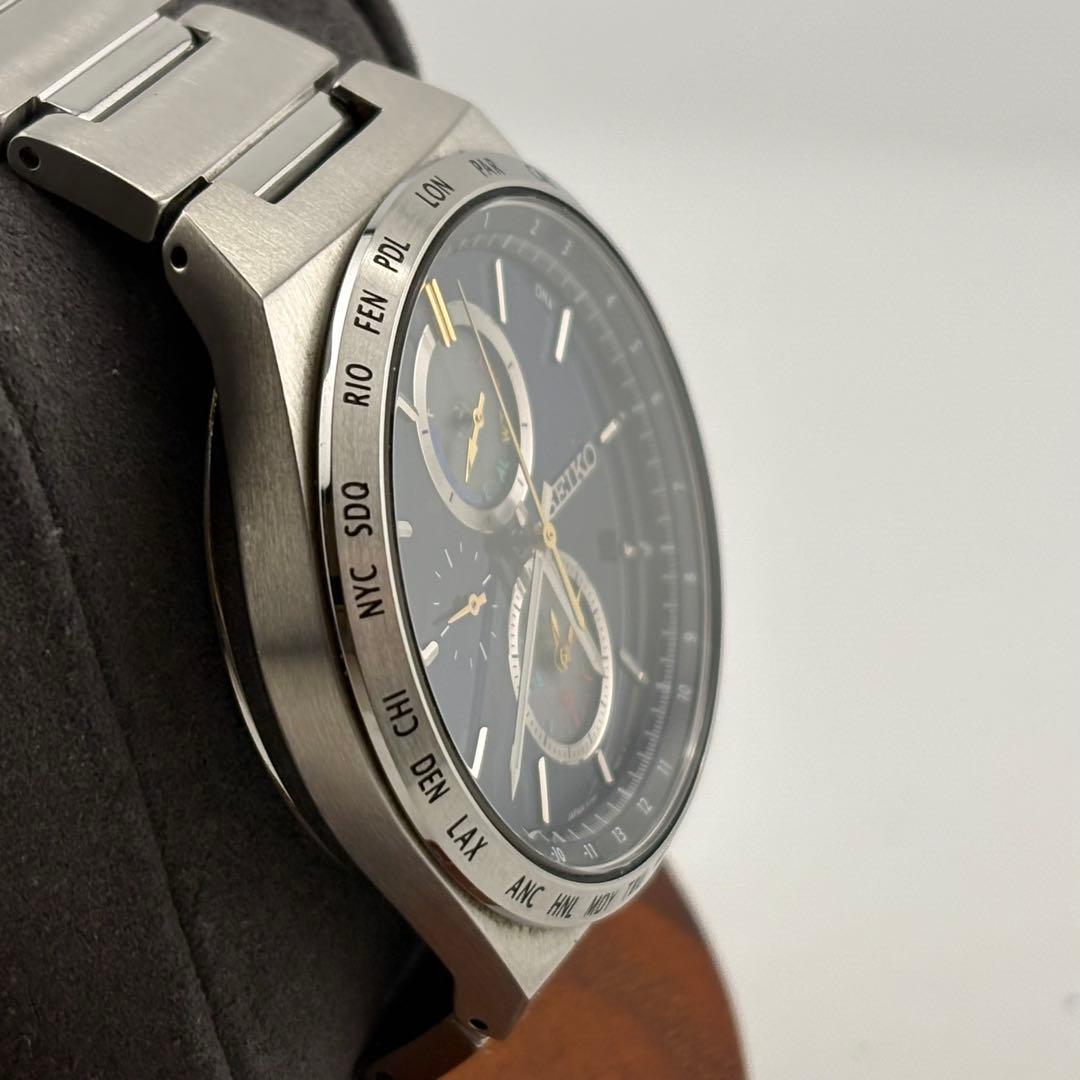 【希少】セイコー　V195-0AE0 ワールドタイム　クォーツ　美品
