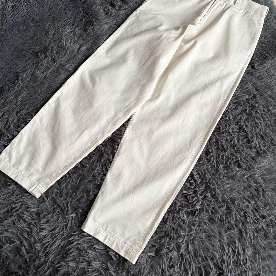 YAECA チノクロス ワイドテーパードパンツ 白29 上質コットン 日本製