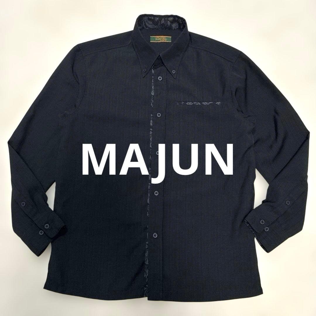 ✨美品 マジュン かりゆしウェア 冠婚葬祭　喪服 長袖 黒 M ブラック