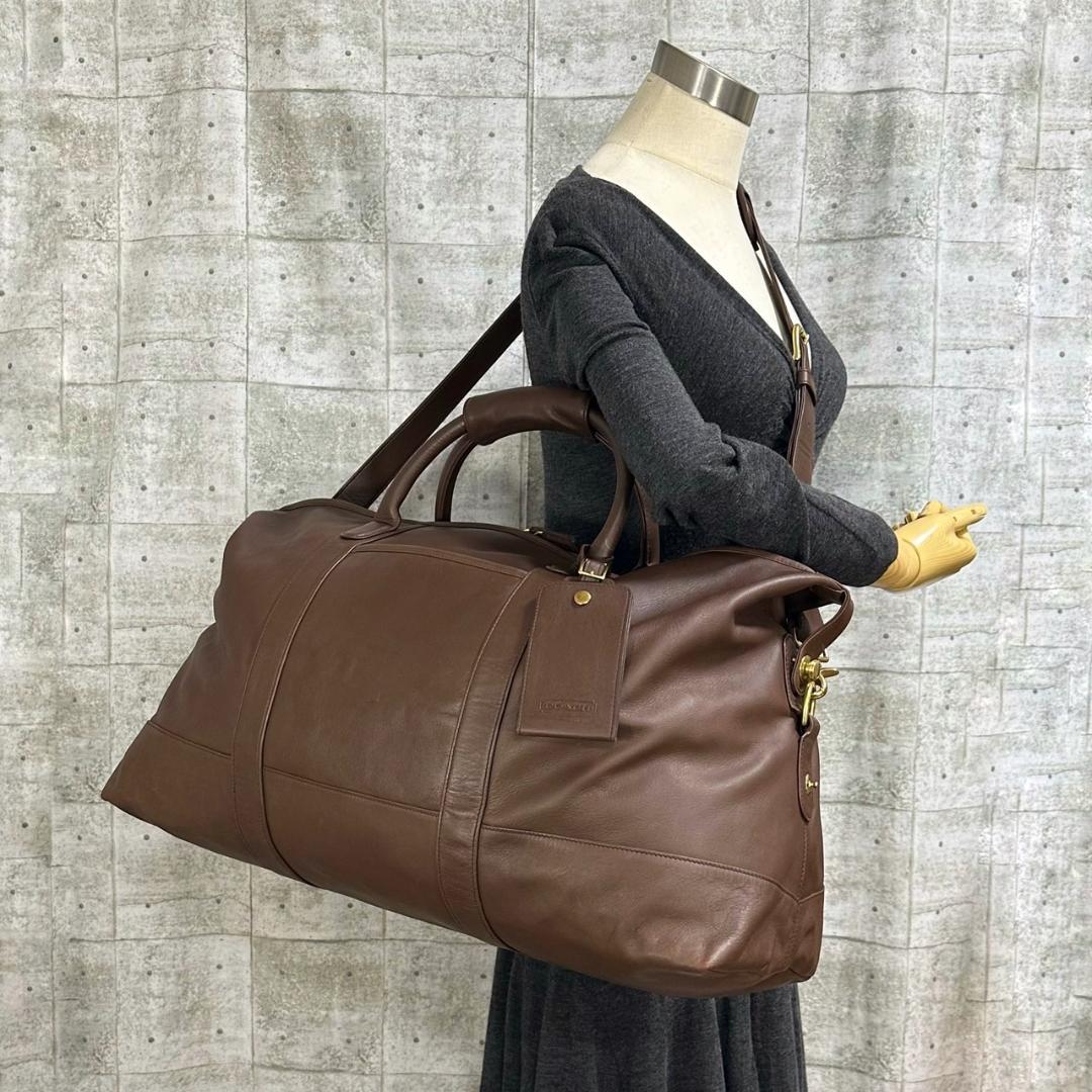 COACH オールドコーチ 2way ボストンバッグ 旅行用バッグ 男女兼用 茶