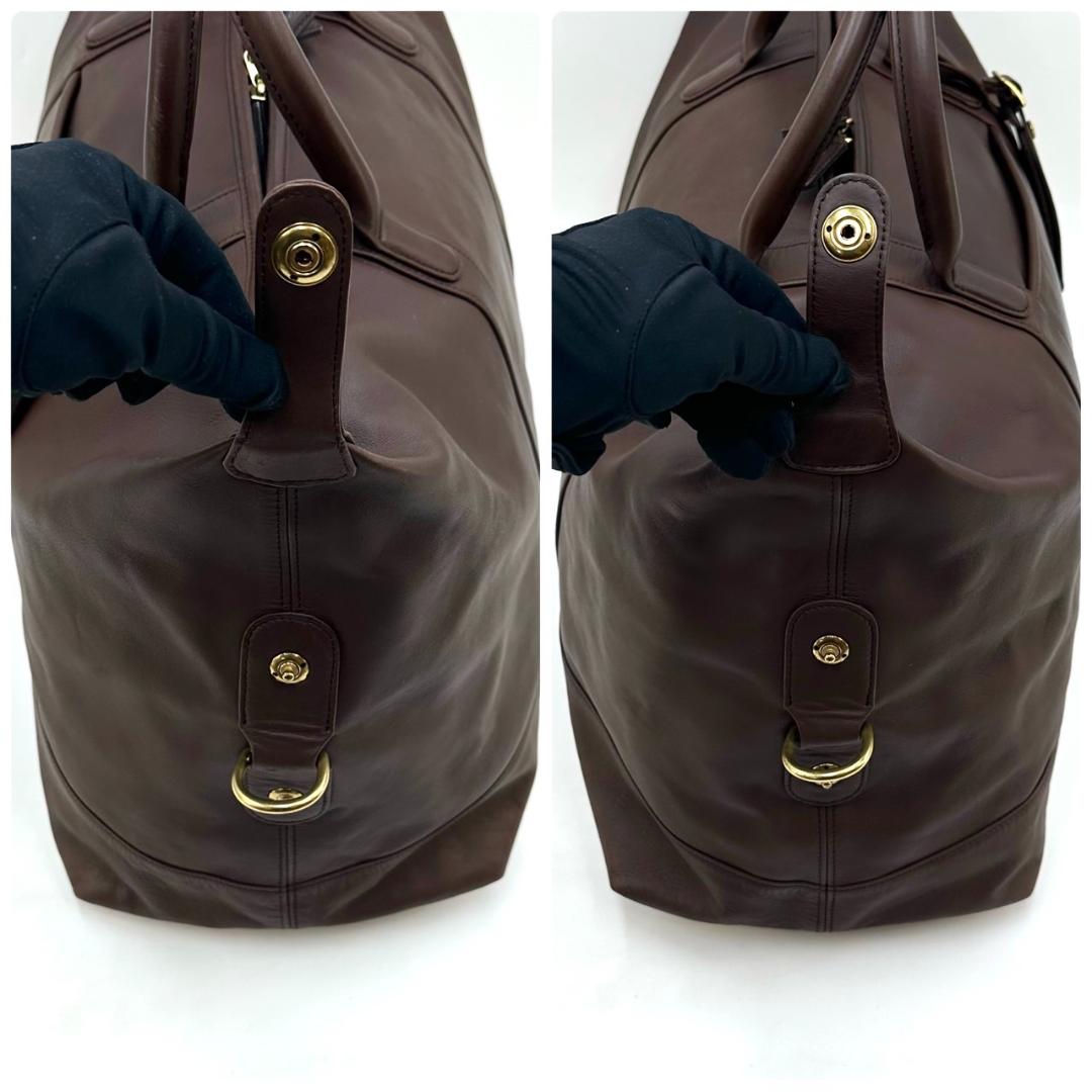 COACH オールドコーチ 2way ボストンバッグ 旅行用バッグ 男女兼用 茶