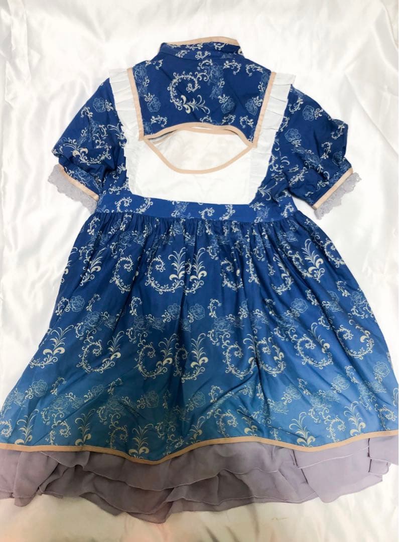 【6点SET】新品 to Alice パンダチャイナメイドワンピース ブルー