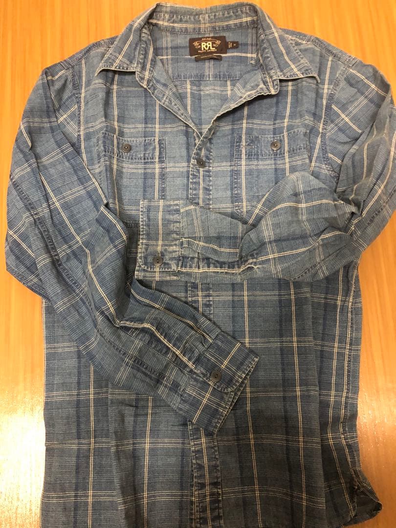 DOUBLERL RRL ヴィンテージ加工　インディゴ　シャツ　ジョニーデップ着