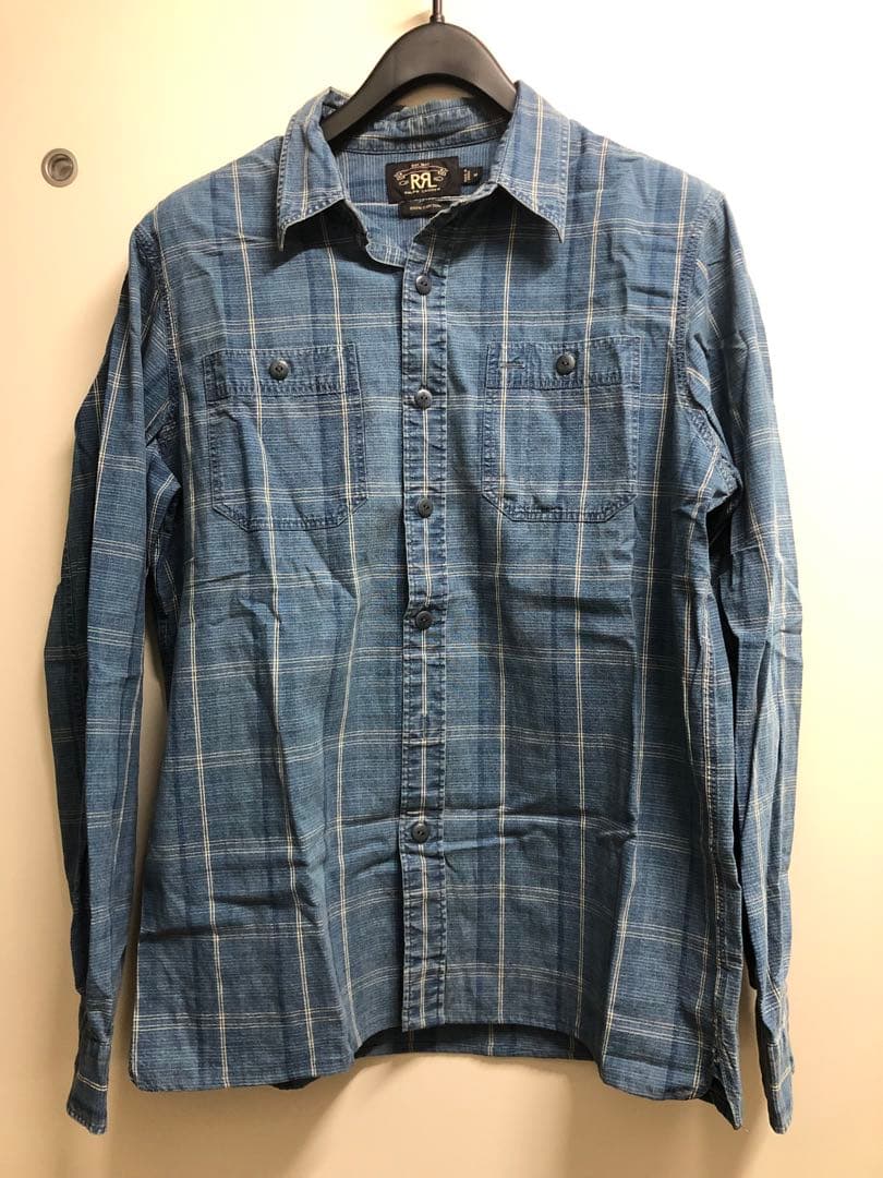 DOUBLERL RRL ヴィンテージ加工　インディゴ　シャツ　ジョニーデップ着