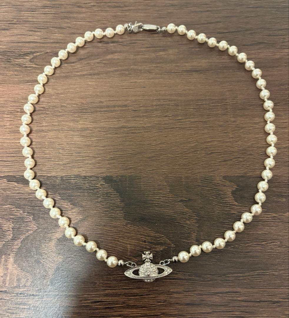 MAN MINI BAS RELIEF PEARL ネックレス