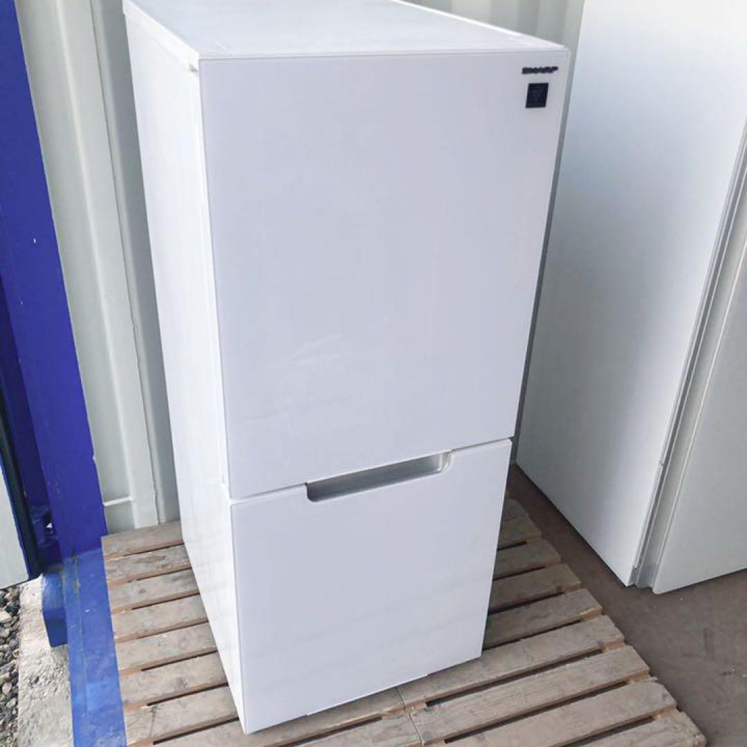 324取付無料！SHARPプラズマクラスター搭載ホワイトガラスドア冷蔵庫！洗濯機