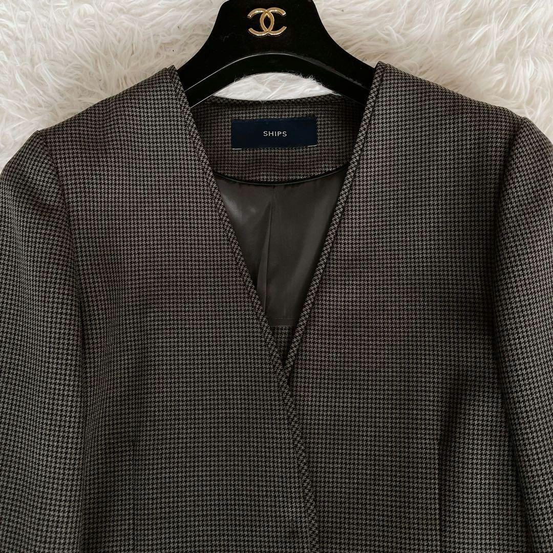 【美品】SHIPS ガンクラブチェック ウーリッシュ ジャケットパンツセット