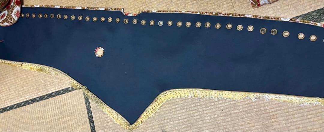 17クオン用ダッシュマット 金華山大花束オレンジ