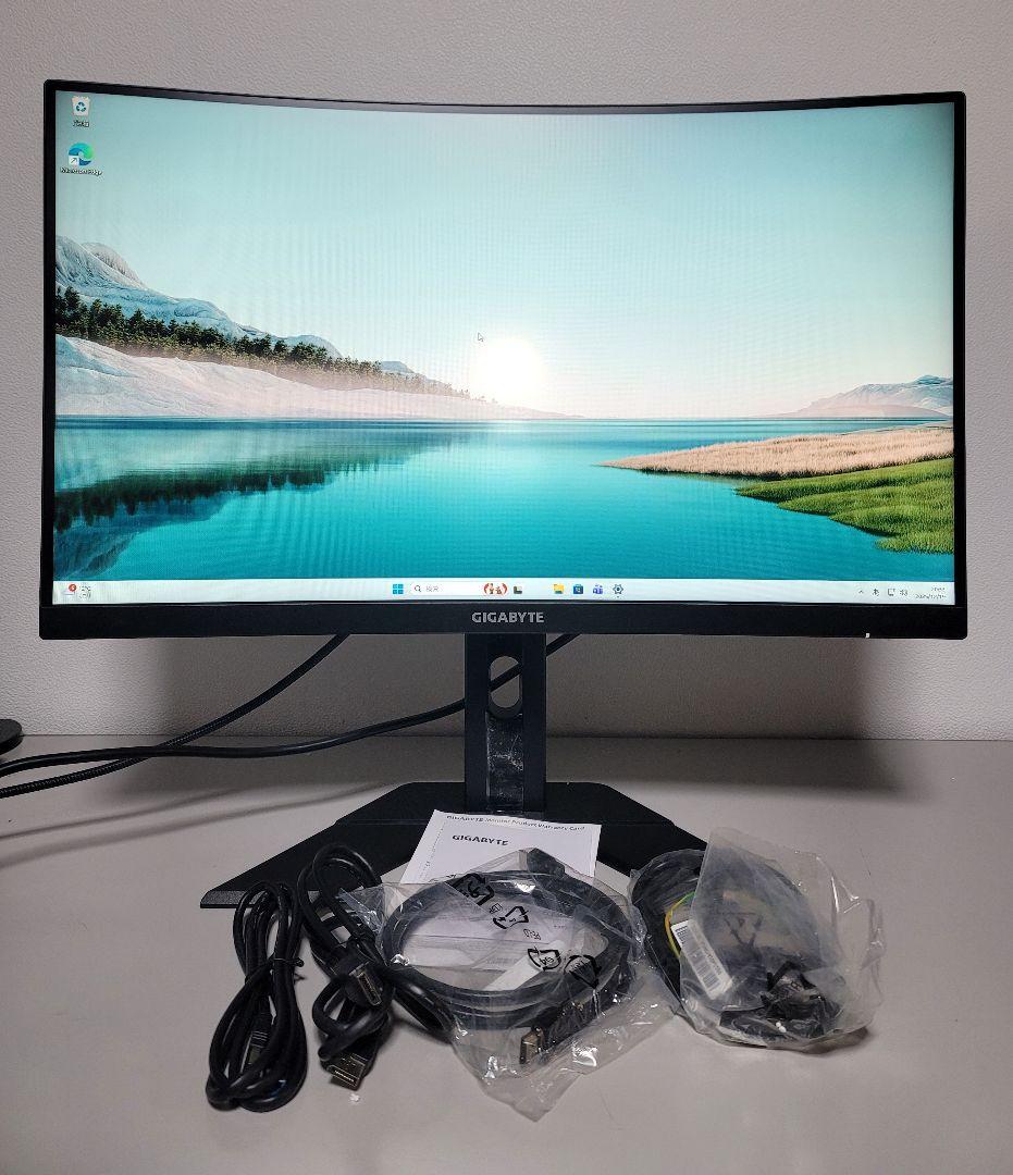 美品　GIGABYTE G27FC 27インチ曲面ゲーミングモニター　165Hz