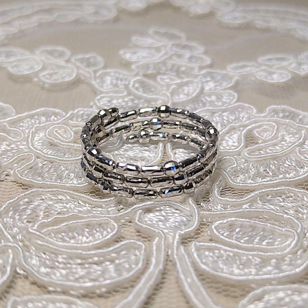 K18WG フリーサイズリング 形状記憶