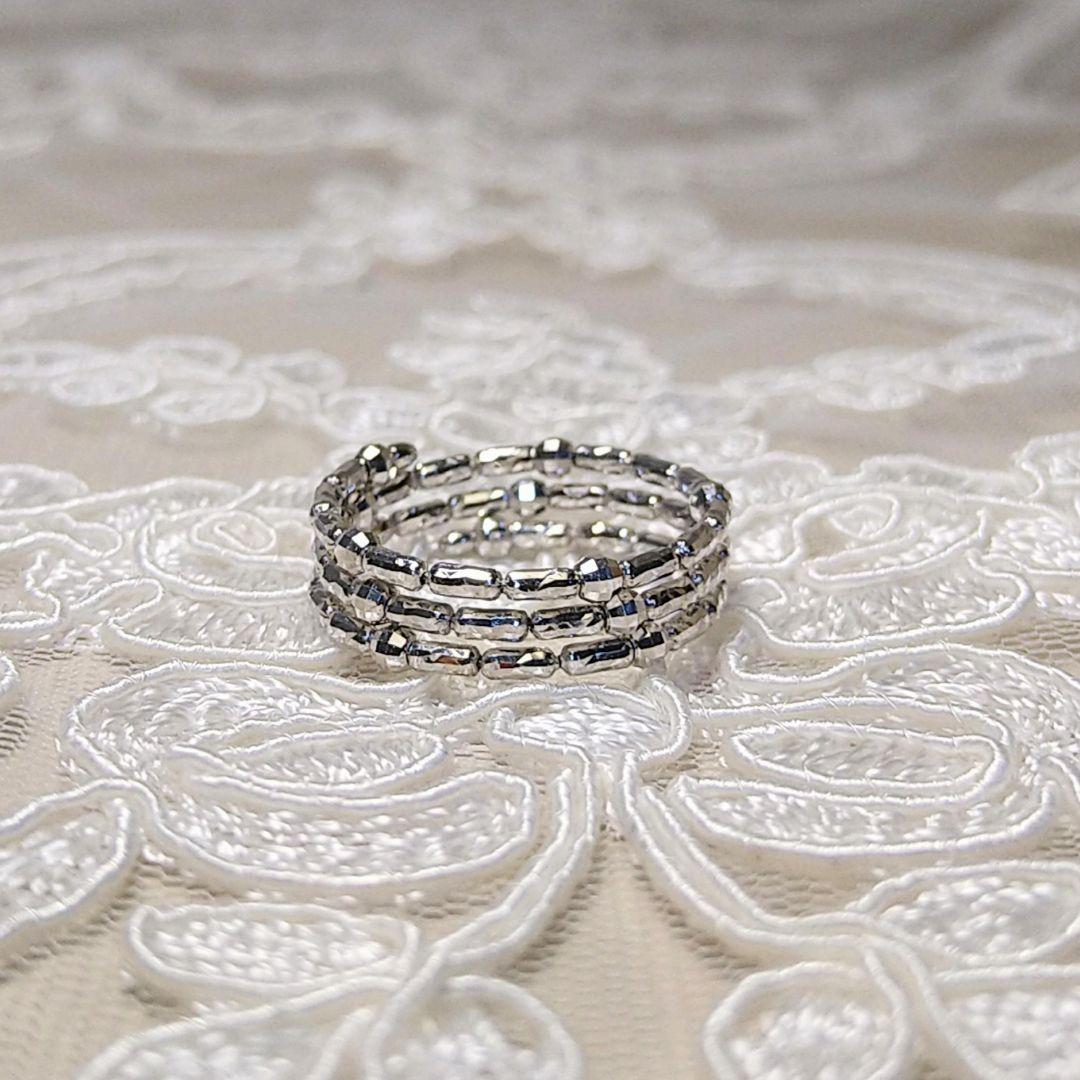 K18WG フリーサイズリング 形状記憶