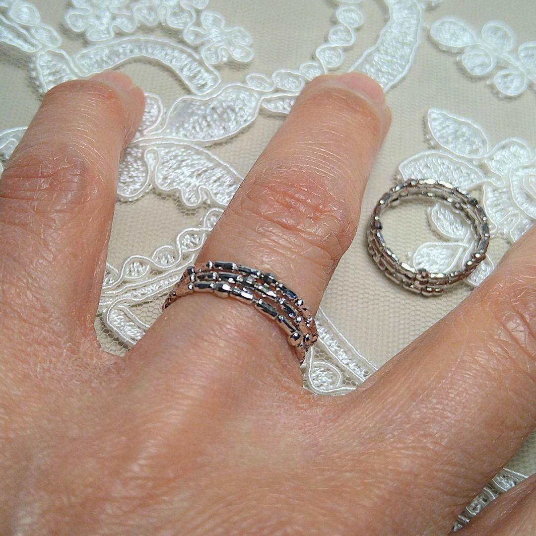 K18WG フリーサイズリング 形状記憶