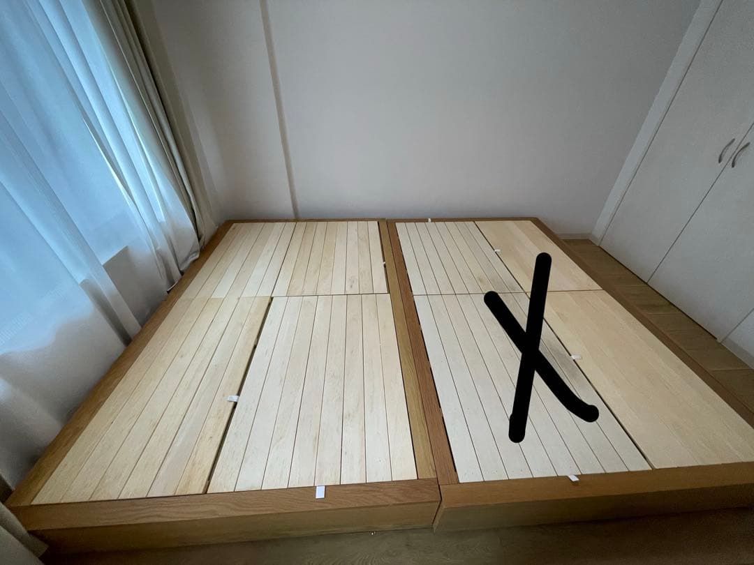 セミダブルベッドフレーム　無印良品　すのこ