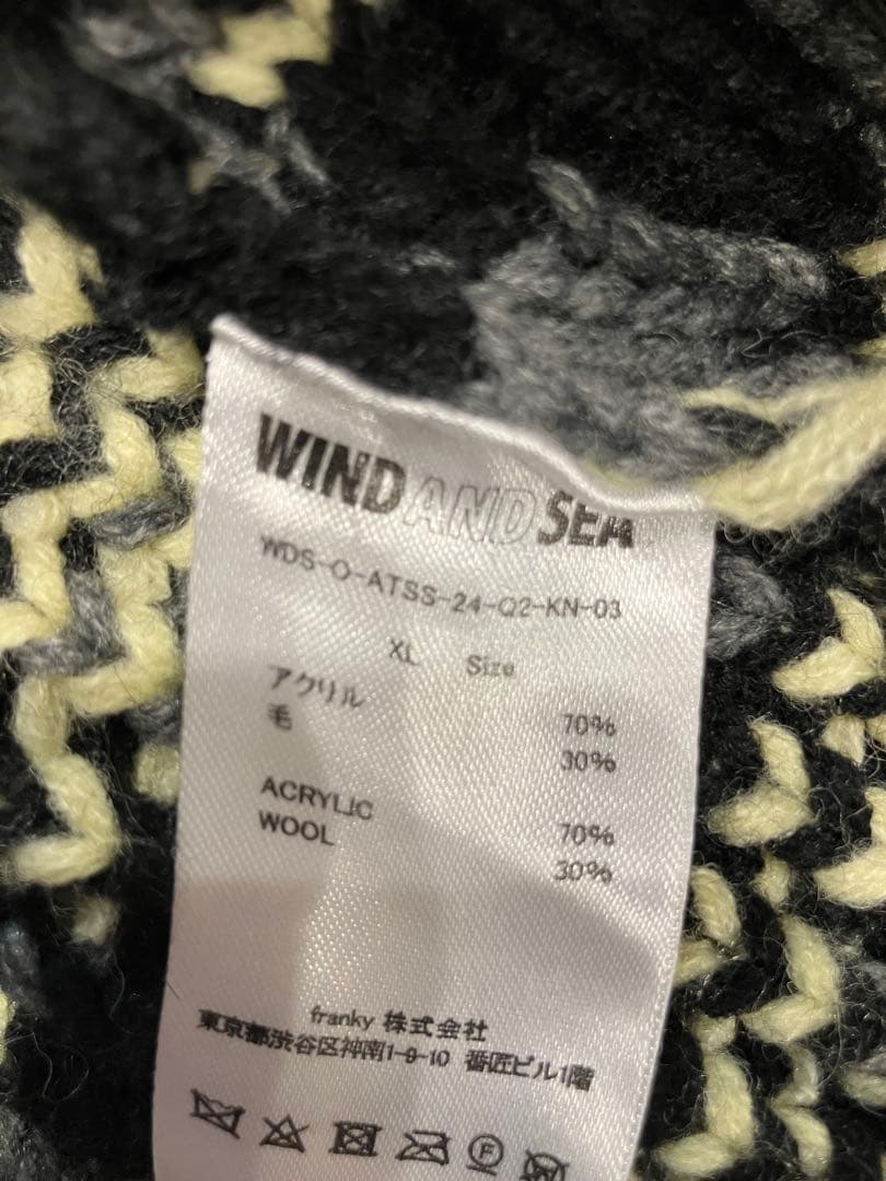 た*き様 WIND AND SEA SEAロゴ ニットセーター XL ウィンダン