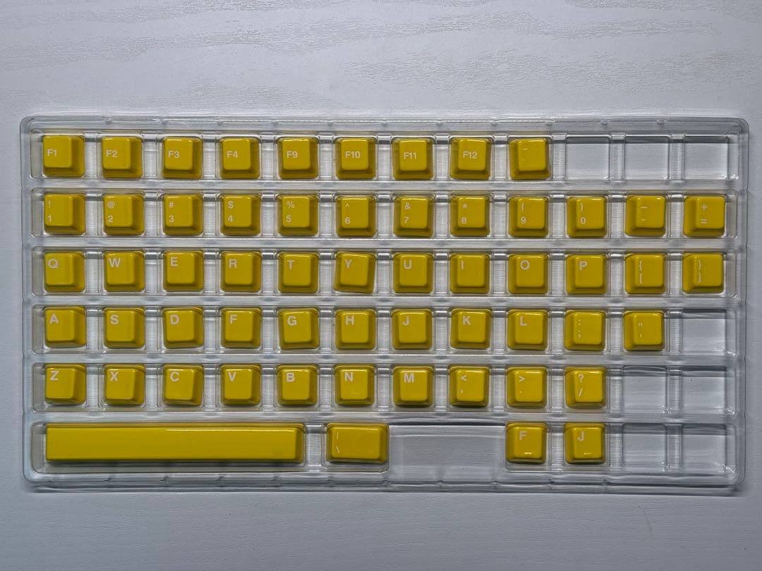 Cerakey キーキャップ v2 Aセット＋Iセット 黄色刻印あり