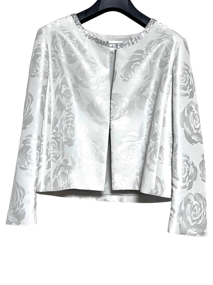 匿名発送　美品　ハナエモリ　ノーカラージャケット、ワンピースセットアップ