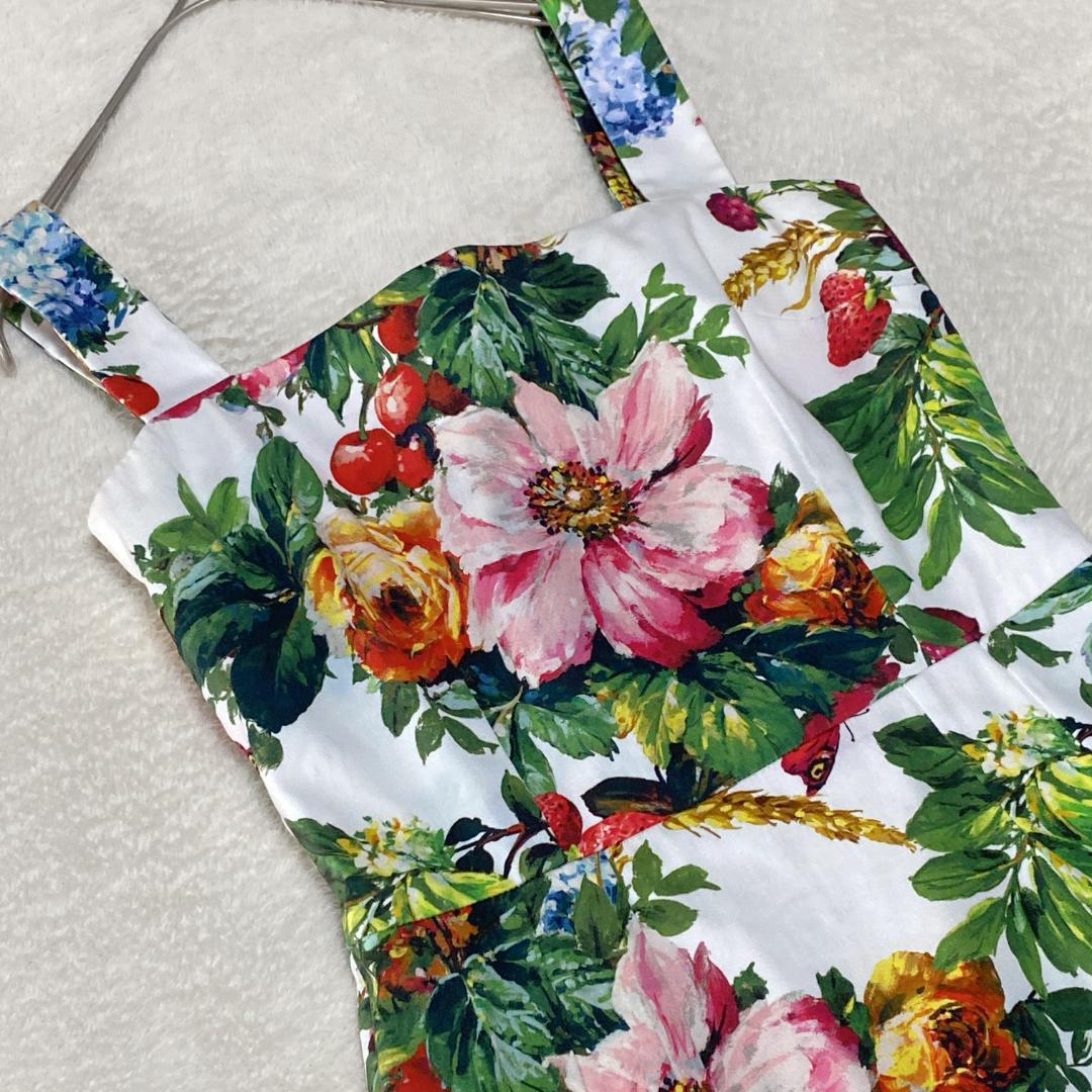 DE0021【ドルチェアンドガッバーナ】ワンピース【40】タイト 花柄 訳アリ