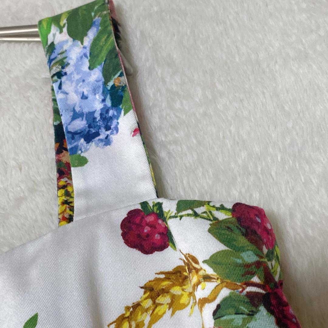 DE0021【ドルチェアンドガッバーナ】ワンピース【40】タイト 花柄 訳アリ