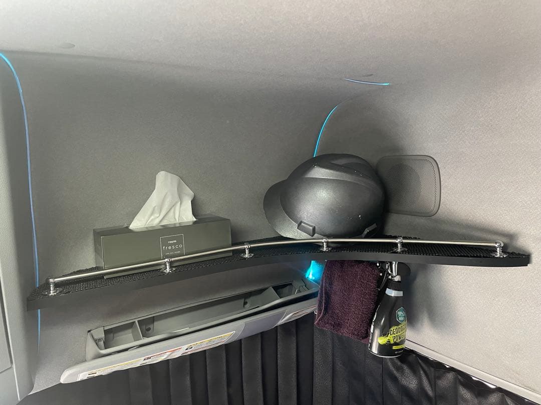 UD クオン 専用 ルーフラック バイザー上 棚 車中泊 収納 カスタム