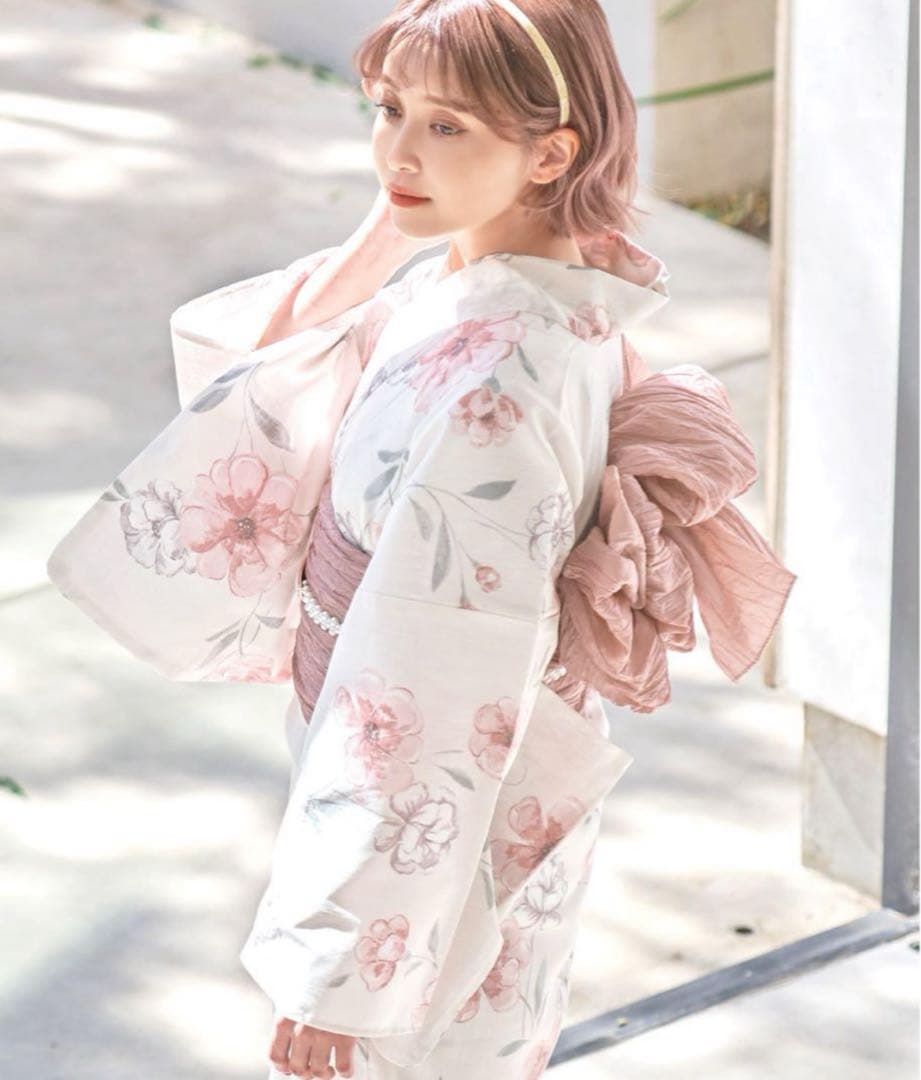 ぴ*り様 1人で着られる浴衣セット 和歌山染工日本染め 桜梅桃季
