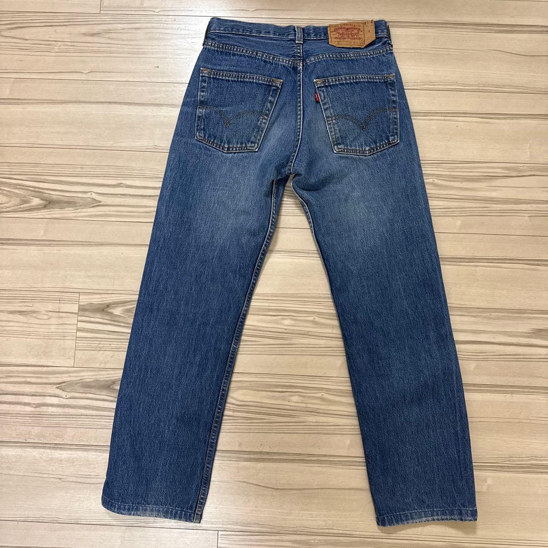 90s UK製Levi's インディゴ ストレートデニム