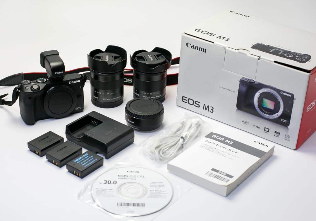 緊急値下げ！Canon EOS M3 + レンズセット + 純正アクセサリー多数