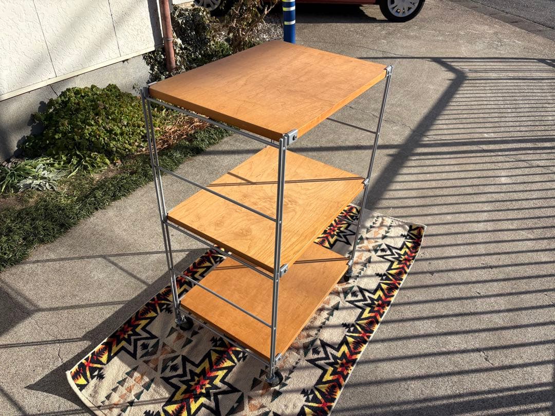 【中古・使用感有り】 無印良品 スチールユニットシェルフ 小　棚板合板製