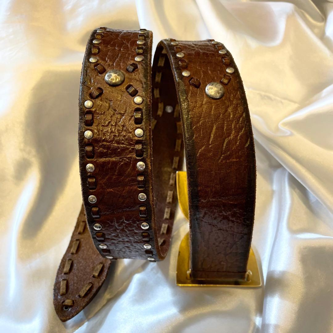 小物 DOLCE&GABBANA Leather belt studs dg