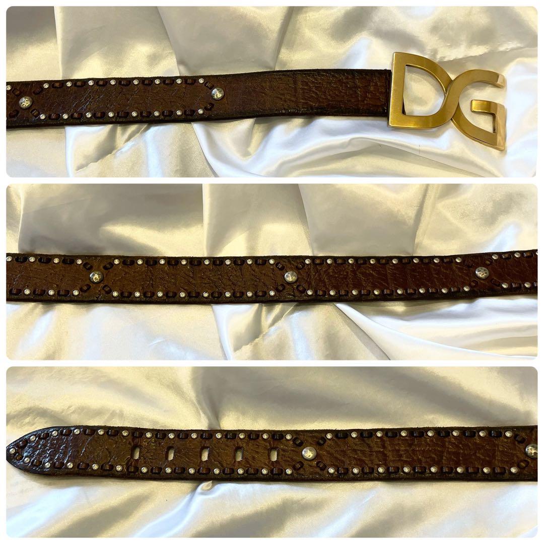 小物 DOLCE&GABBANA Leather belt studs dg