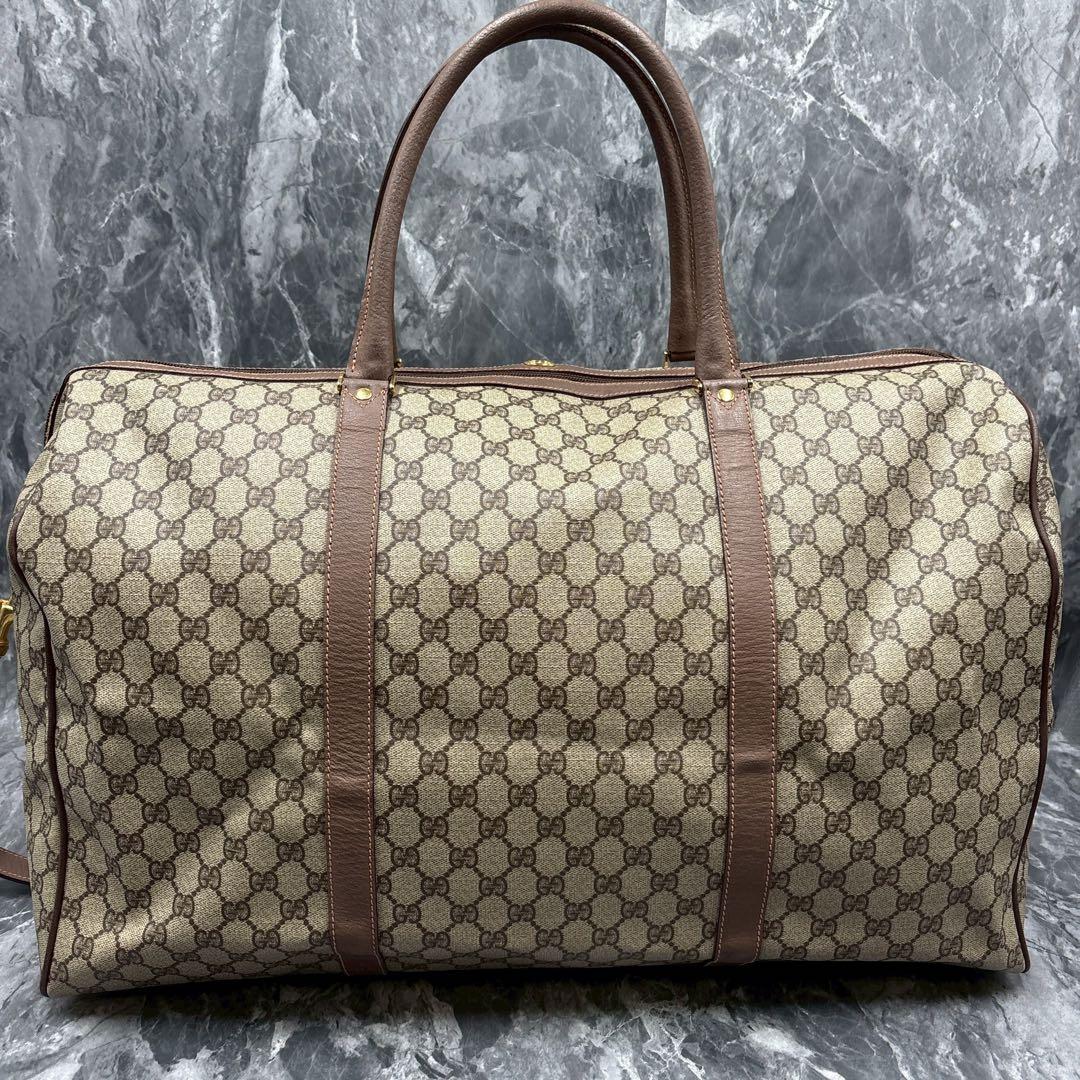 ✨美品✨GUCCI GG 2way ボストンバッグ ショルダー ブラウン ロゴ