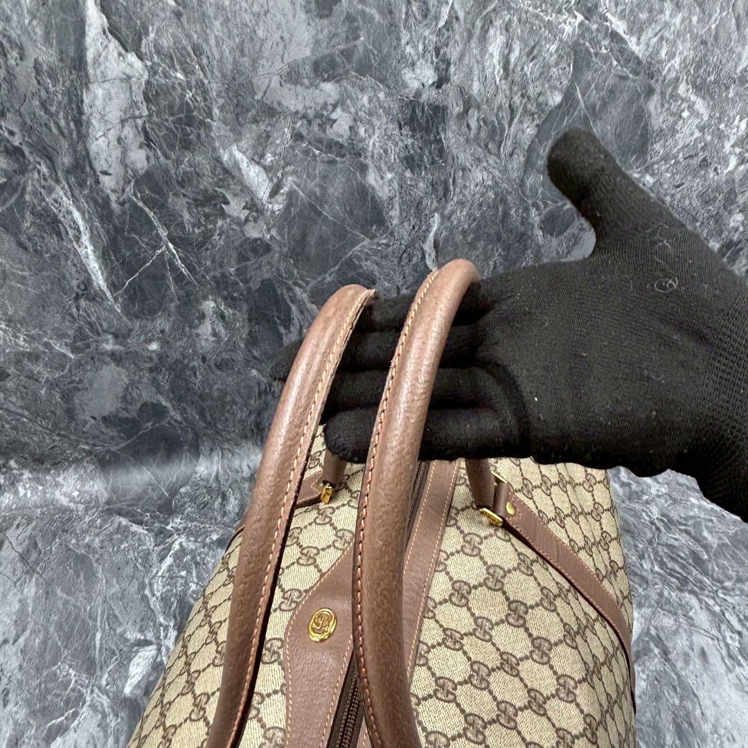 ✨美品✨GUCCI GG 2way ボストンバッグ ショルダー ブラウン ロゴ