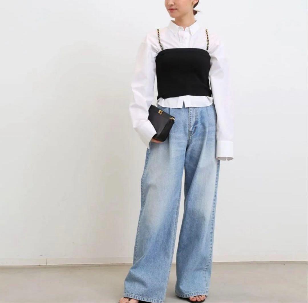 ドゥーズィエムクラス　タックバギーデニム38サイズ