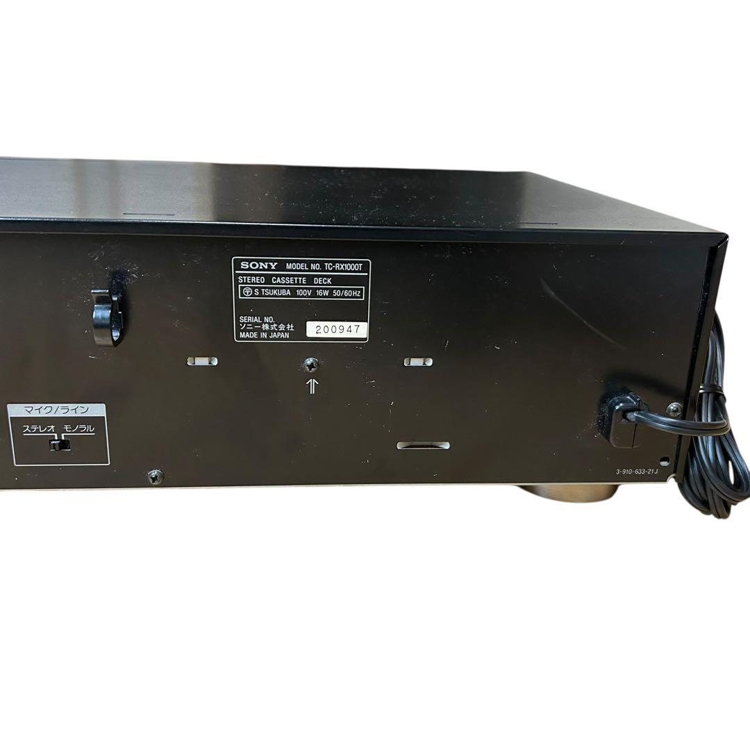 動作確認済 SONY カセットデッキ TCーRX1000T