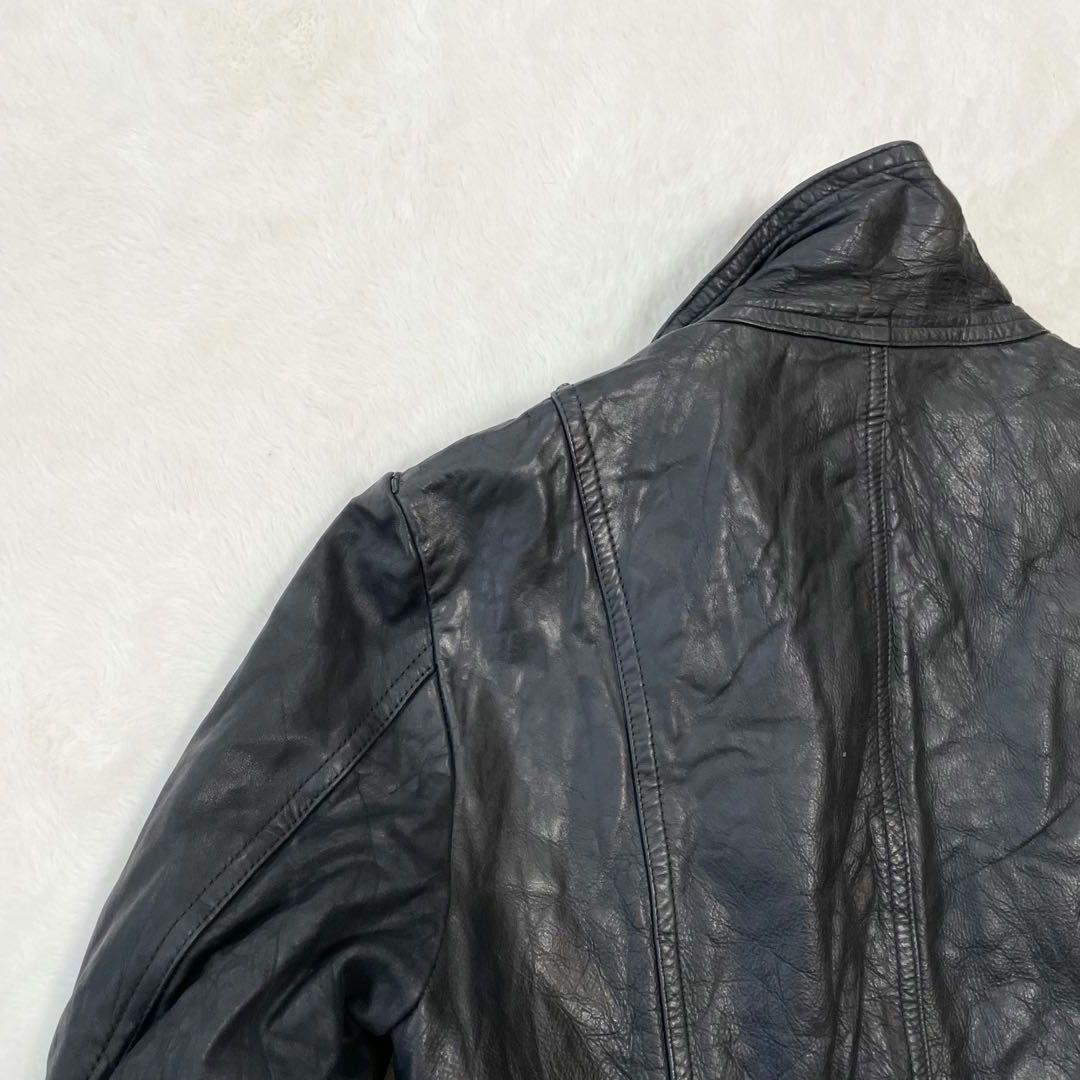✨️希少馬革L〜LL相当✨️shellac レザージャケット　シングルライダース