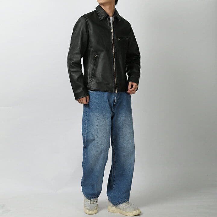 レトログレード トラッカージャケット レザージャケット 襟付き schott