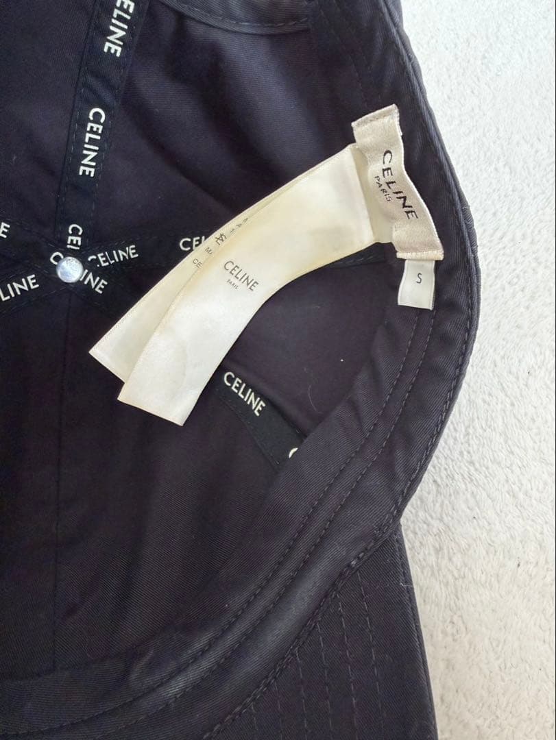 CELINE ベースボールキャップ 黒 S