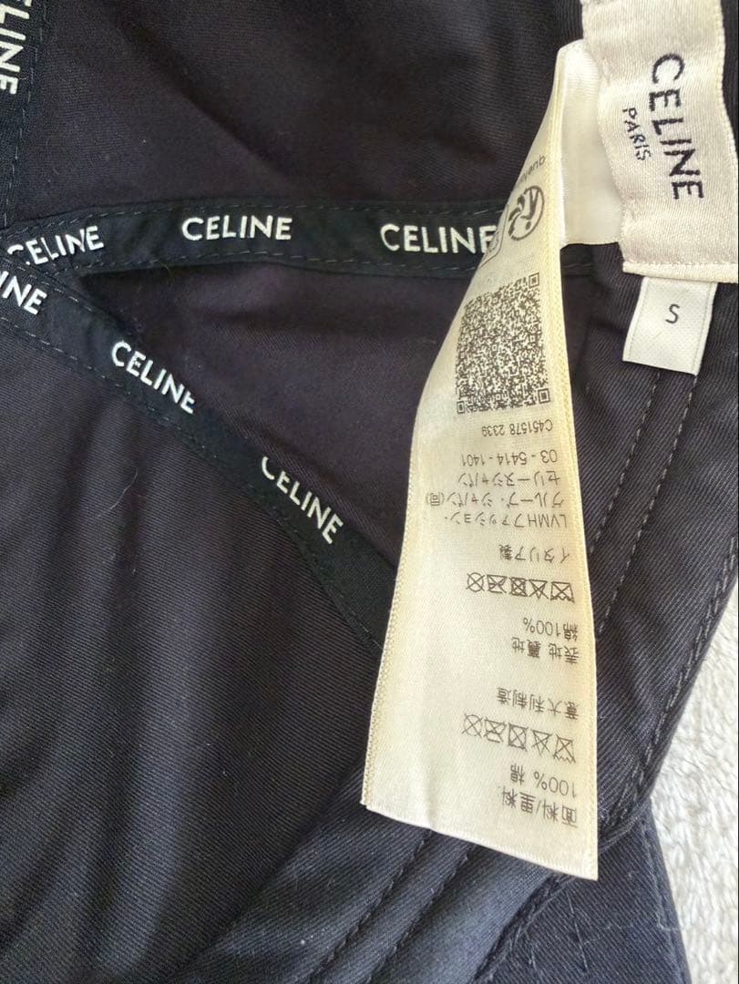 CELINE ベースボールキャップ 黒 S