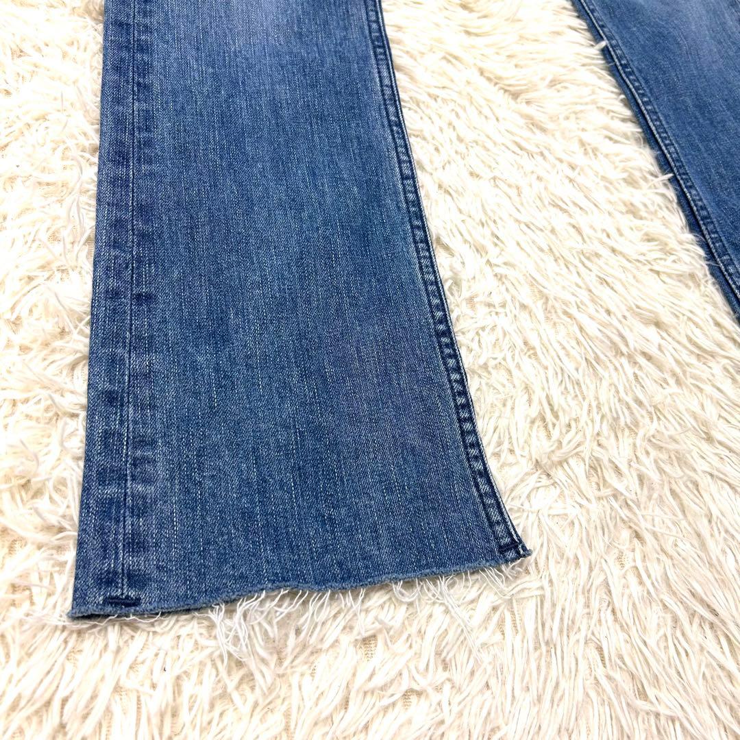 美品✨YANUK ヤヌーク セミフレアデニムパンツ ハイウエスト カットオフ