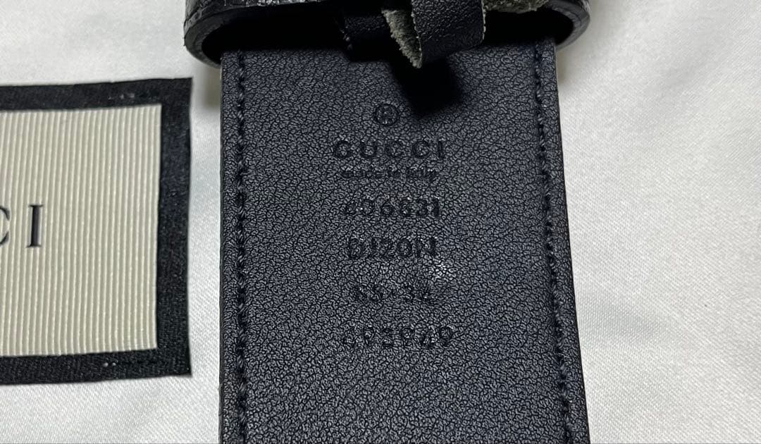 グッチベルト (GUCCI) メンズ ブラックxシルバー