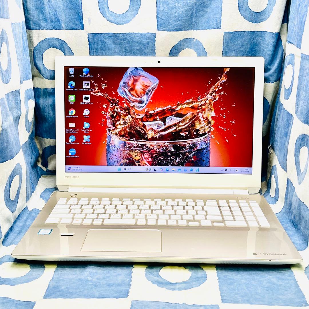 爆速SSD480G☆i5☆綺麗ゴールド♪ブルーレイ&カメラ！第７世代！Win11