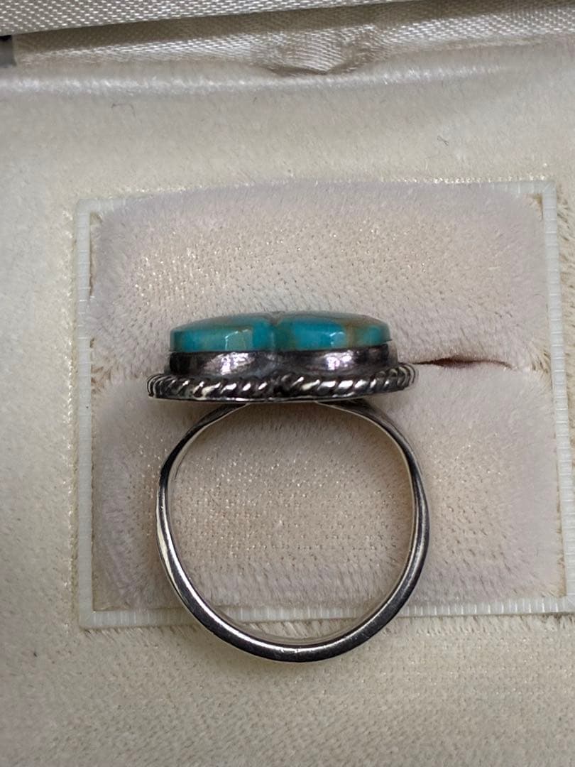 シルバー925リング ターコイズハートアクセサリーナバホ