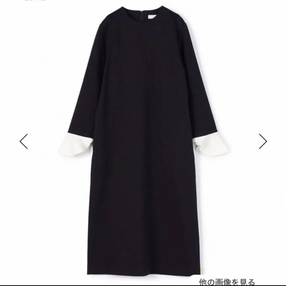 トゥモローランド　Ballsey　ニットコンビポンチ クルーネックワンピース