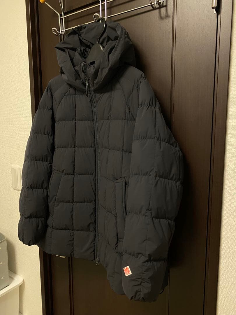 DANTON スクエアステッチAラインフード付きダウンジャケット S サイズ