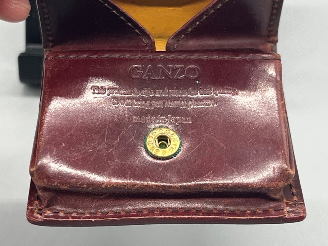 もんつー　GANZO ガンゾ シェルコードバン BOX小銭入れ、定期入れ