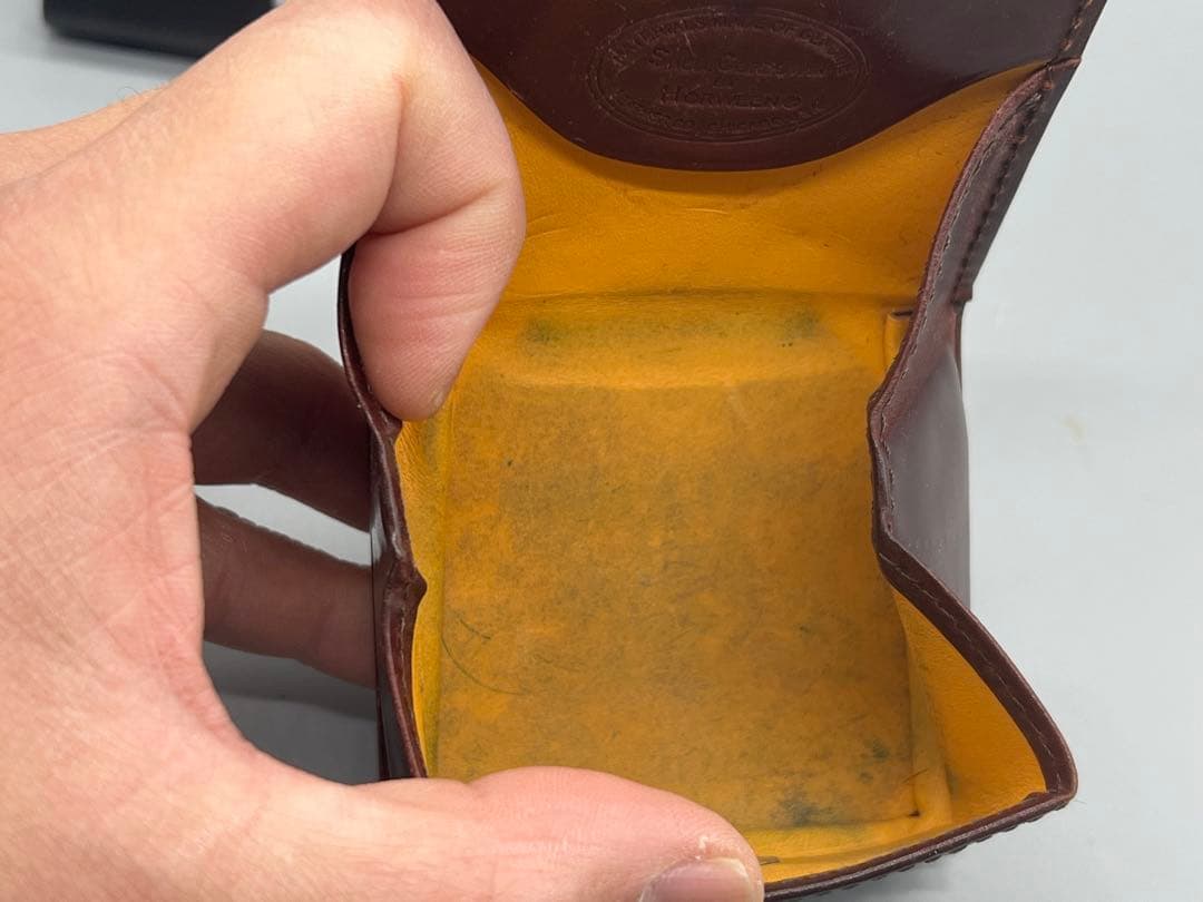 もんつー　GANZO ガンゾ シェルコードバン BOX小銭入れ、定期入れ