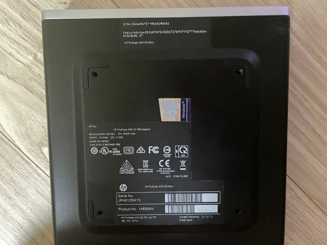 ミニパソコン HP ProDesk 400 G3 DM 第6世代 Corei5