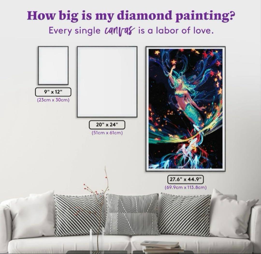 ダイヤモンドアートクラブ ヒトデの人魚　ユウメイアート　スクエア　DAC